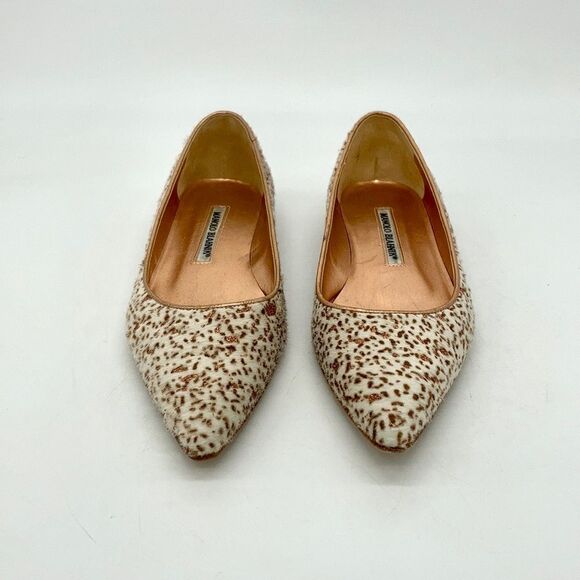 Manolo Blahnik Calf Hair Flats - Picture 2 of 13
